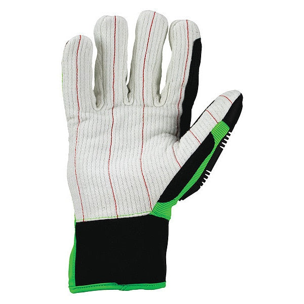Impact Resistant Gloves, Green, M, PR