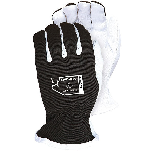 Gloves, Black/White, PK12