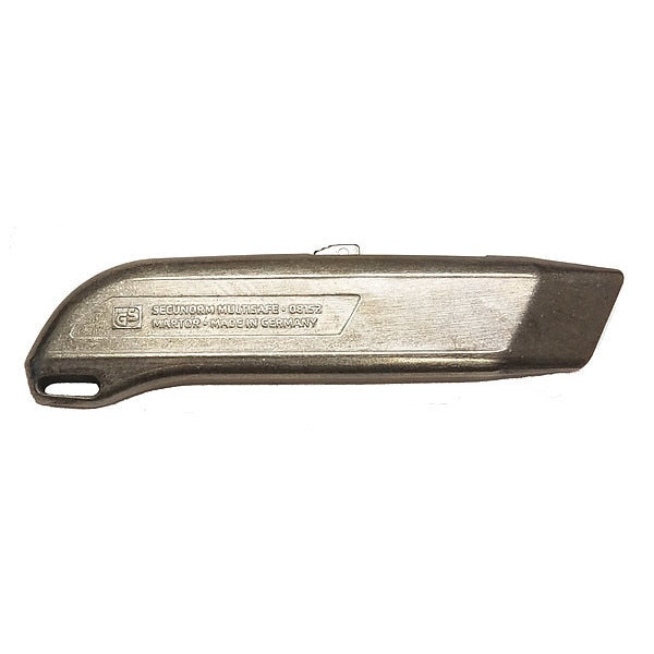 Safety Knife, Self-Retracting, Straight, Zinc, 5 1/2 in L.
