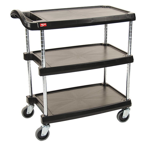 Laboratory Utility Cart, Black, 35-1/2