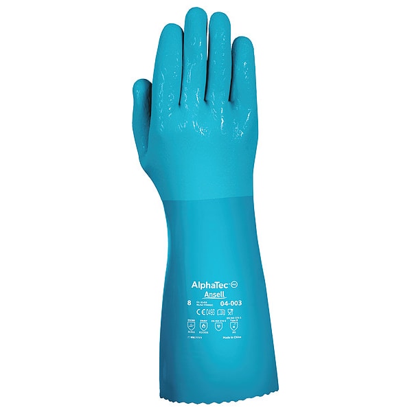 Chemical Resistant Gloves, Blue, PR