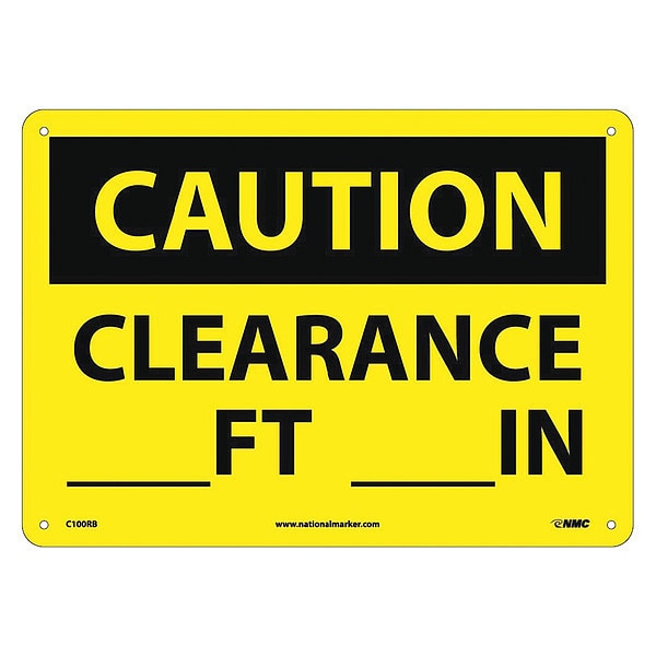 Caution Clearance Sign, C100RB