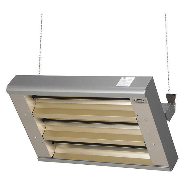 Electric Infrared Heater, Aluminum, 240V AC
