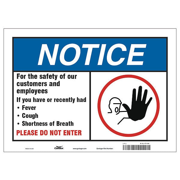 For The Safety Of Our Customers Sign, HWN816T1014