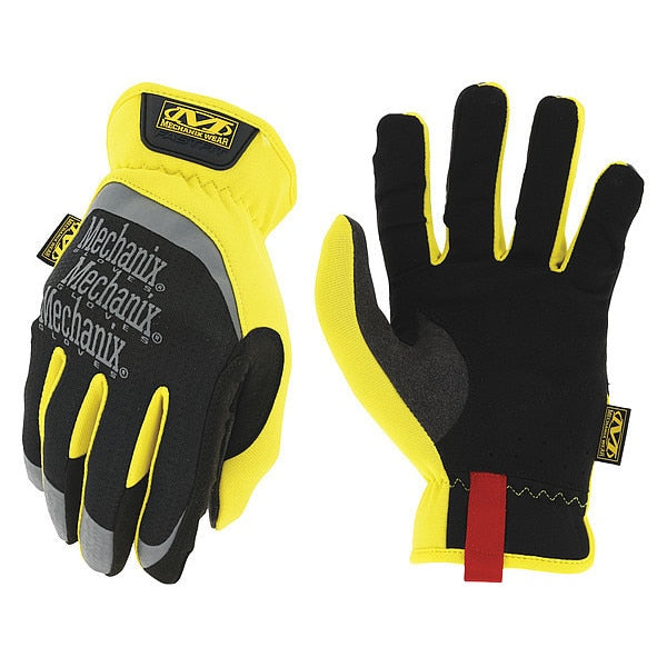 Mechanics Gloves, Yellow, 8, PR