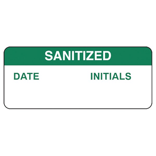 Write-on Safety Label, 44,324 in Height, 1 1/2 in Width, Polyester, Rectangle, English