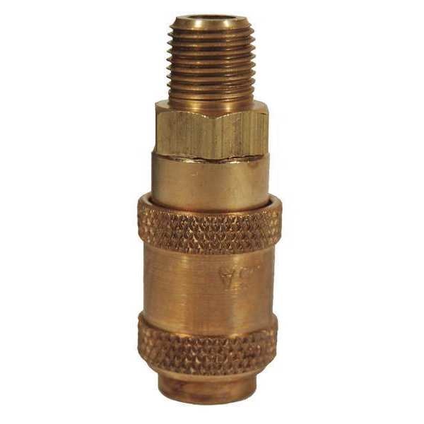 A Series Male Coupler Brass NPTF, 1/4