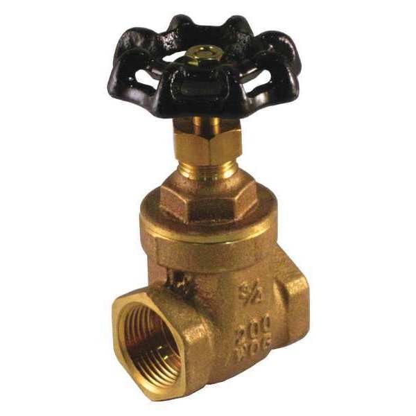 Brass Gate Valve, NPT, 3/4