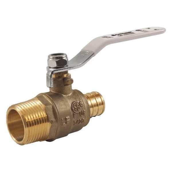 LF Brass Crimp PEXxMNPT Ball Vlv, 3/4