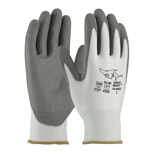 Cut Resistant Coated Gloves, A2 Cut Level, Polyurethane, M, 12PK