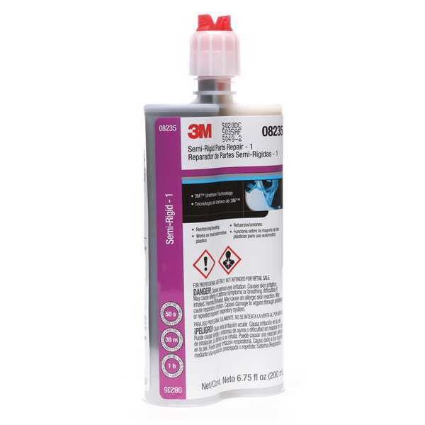 Semi-Rigid, Parts Repair, 200 mL, Black, PK6