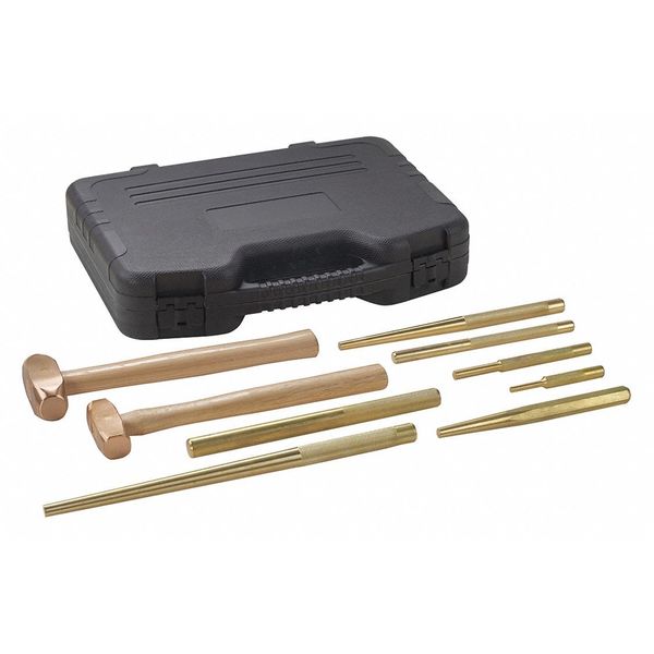 Master Brass Hammer and Punch Set, 9pcs.