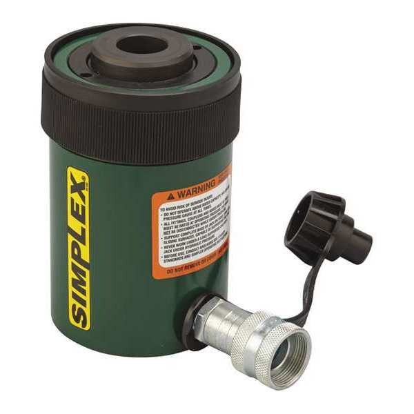 RC202A, 20 ton Capacity, 2 in (50, 8 mm) Stroke, Single-Acting, Center Hole Hydraulic Cylinder