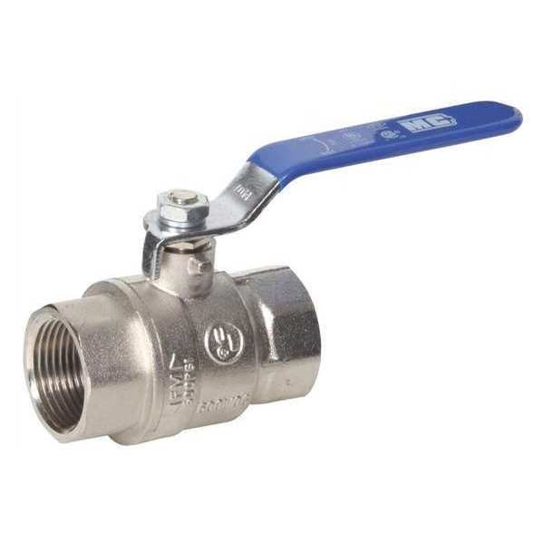 Brass Ball Valve, Plated, 1/2