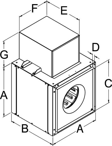 Inline Duct Blower, Less Drive, 19 In
