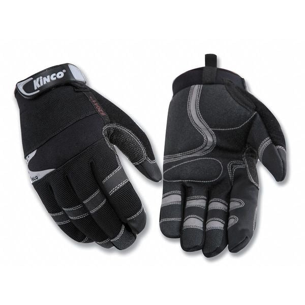 Mechanics Gloves, 2XL, Black, MiraX2 Grip/Anti-Vibration Padding, Spandex/Form
