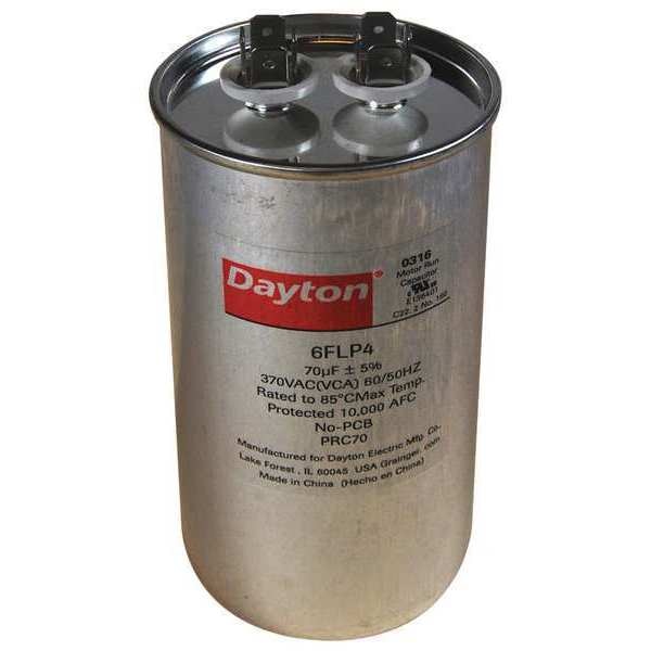 Motor Run Capacitor, 70 MFD, 370V, Round