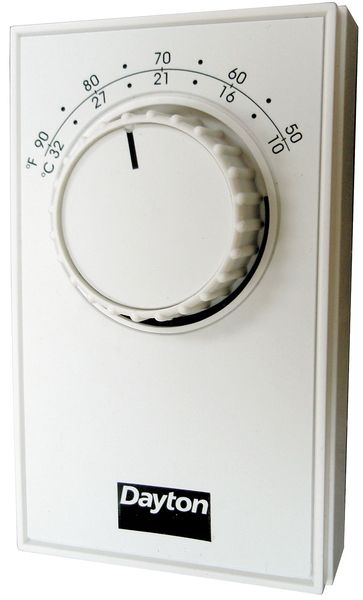 Line Volt Mechanical Tstat, Close on Rise, wall, SPST, 120 to 277VAC