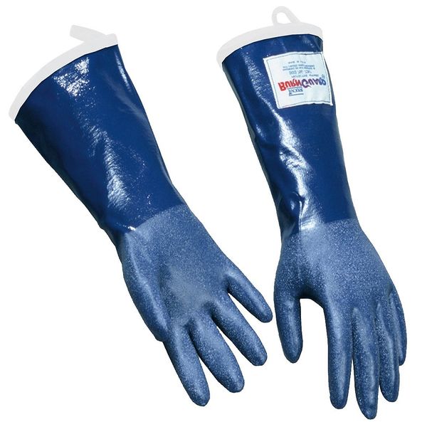 Steam Resistant Gloves, Blue, M, Rubber, PR