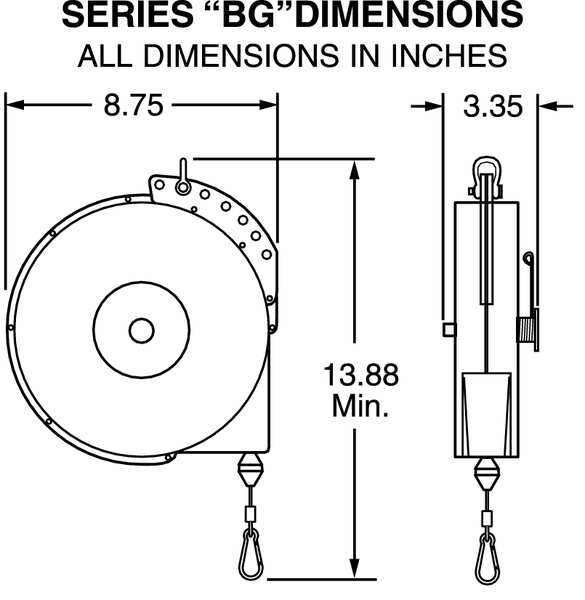 Tool Balancer, For Tool 22-27 Lb, No Lock