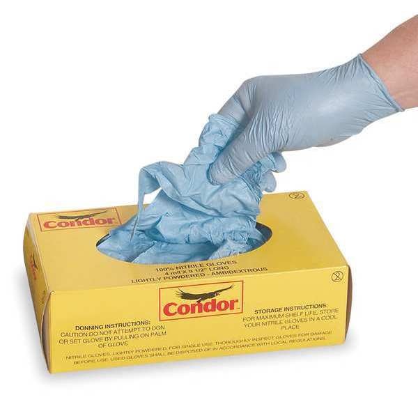 Disposable Gloves, Nitrile, Powder Free, Blue, S, 100 PK