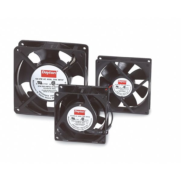 Axial Fan, Square, 115 CFM, 115V AC, 1 Phase