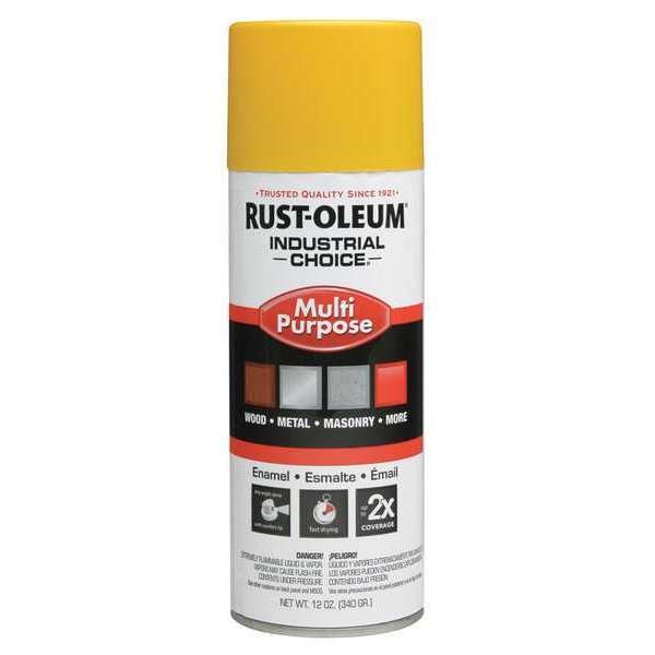Spray Paint, OSHA Safety Yellow, Gloss, 12 oz