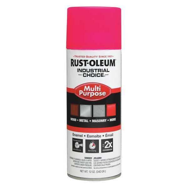 Spray Paint, Fluorescent Pink, Gloss, 12 oz