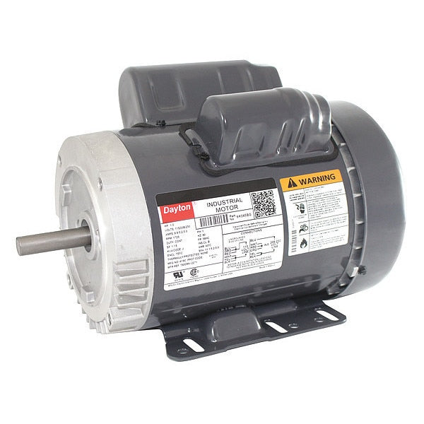 Capacitor-Start/Run General Purpose Motor, 1 HP, 115/208-230V AC Voltage, 56HC Frame