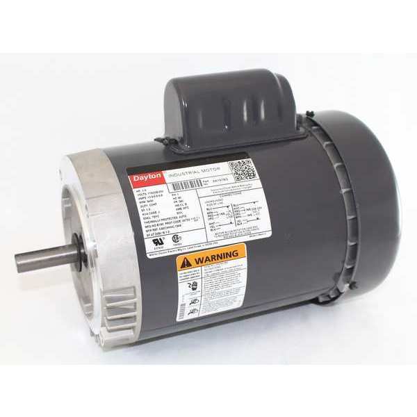 Capacitor-Start General Purpose Motor, 1 HP, 115/208-230V AC Voltage, 56C Frame, 3,450 Nameplate RPM