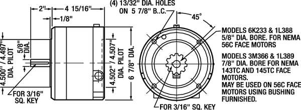 Brake, Motor, 6 Ft Lb