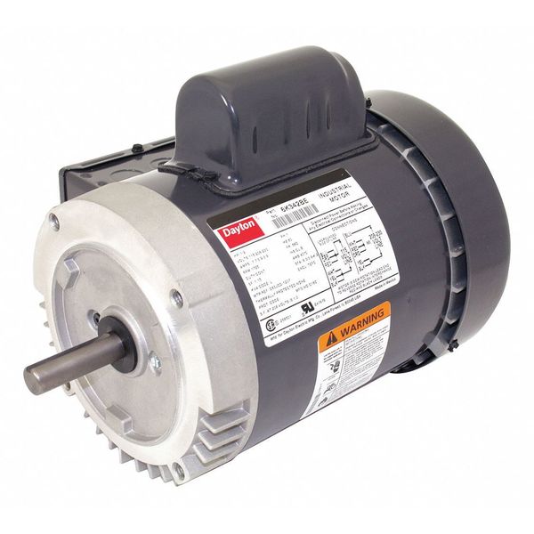 Capacitor-Start General Purpose Motor, 1/2 HP, 115/208-230V AC Voltage, 56C Frame