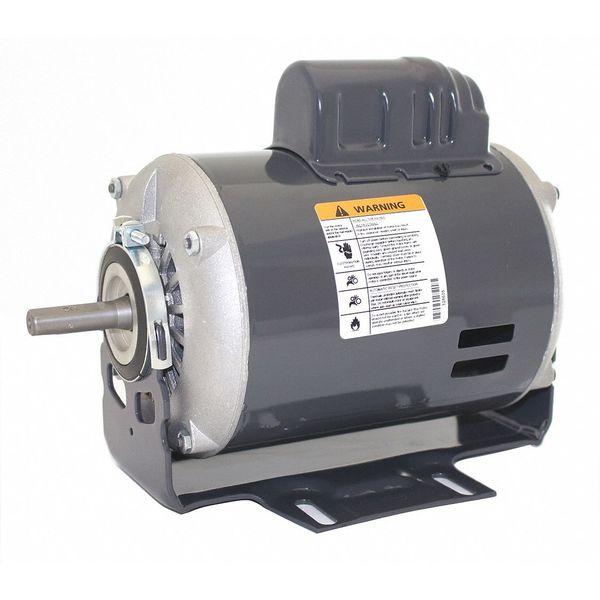 Capacitor-Start Belt Drive Motor, 1/3 HP, 115/230V AC Voltage, 56 Frame, 1,725 Nameplate RPM