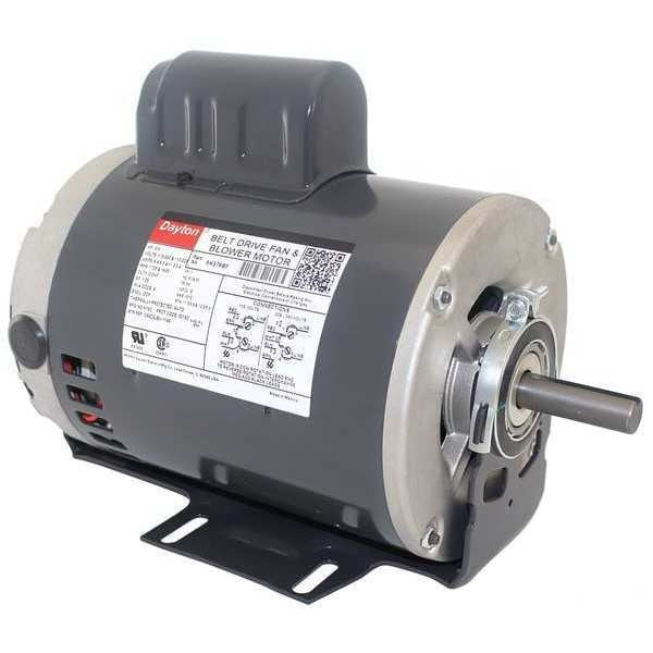 Capacitor-Start Belt Drive Motor, 3/4 HP, 115/230V AC Voltage, 56 Frame, 1,725 Nameplate RPM