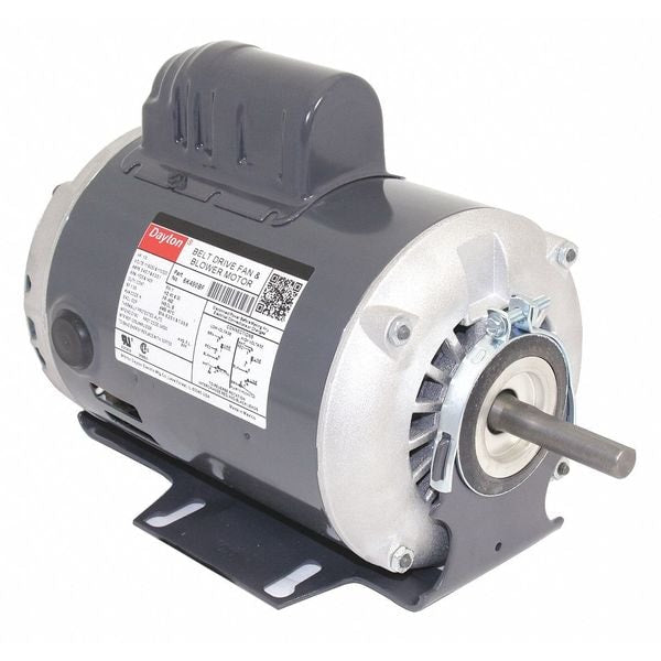 Capacitor-Start Belt Drive Motor, 1/3 HP, 115/230V AC Voltage, 48Z Frame, 1,725 Nameplate RPM