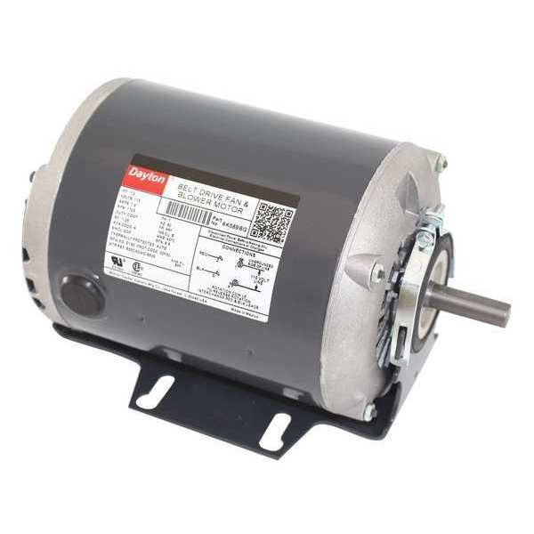 Split-Phase Belt Drive Motor, 1/2 HP, 48 Frame, 115V AC Voltage, 1,725 Nameplate RPM