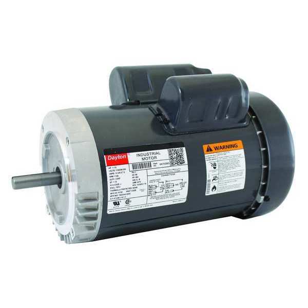 Capacitor-Start/Run General Purpose Motor, 1 1/2 HP, 115/208-230V AC Voltage, 56C Frame