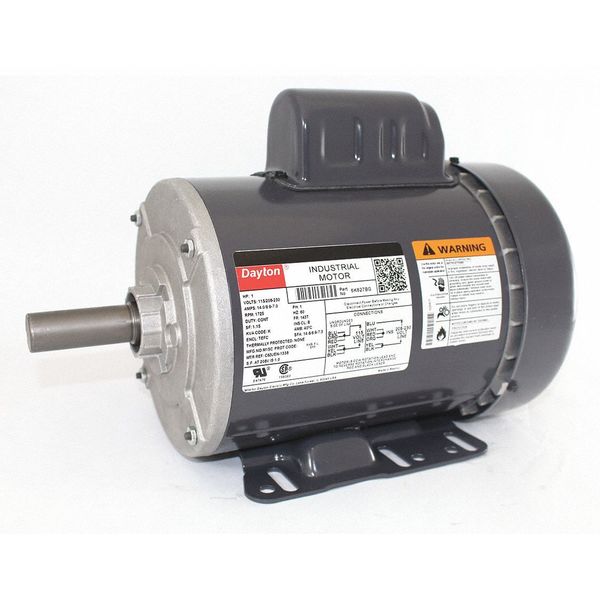 Capacitor-Start General Purpose Motor, 1 HP, 115/208-230V AC Voltage, 143T Frame