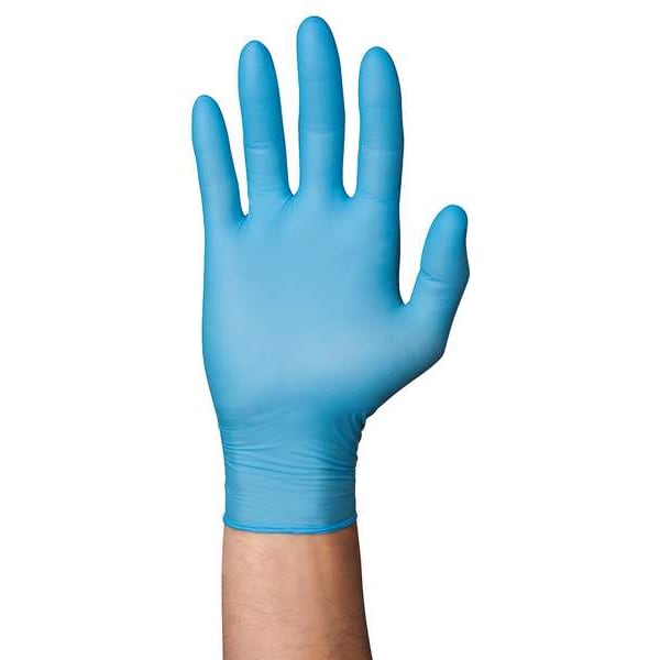 Lightweight Nitrile Disposable Gloves, Nitrile, Powder Free, Blue, M, 150 PK