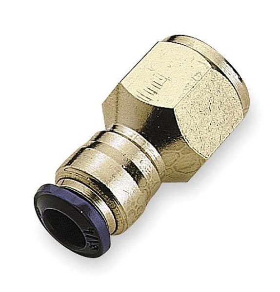 Female Pipe, 3/8 In, Tube/MNPT, Brass, PK10
