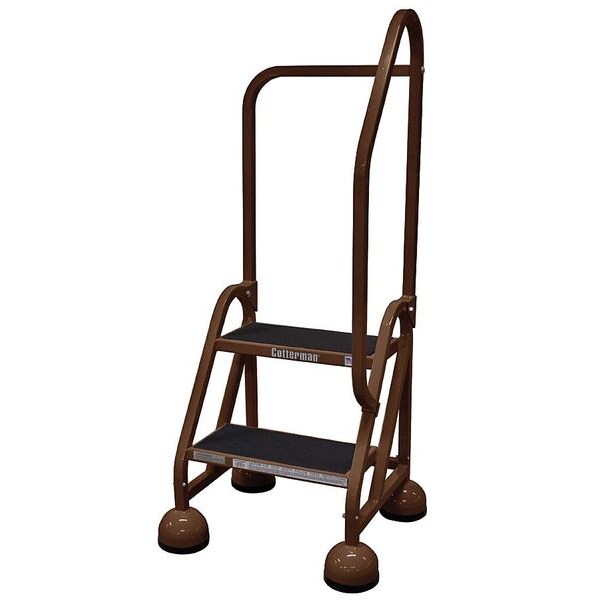 48 in H Steel Rolling Ladder, 2 Steps