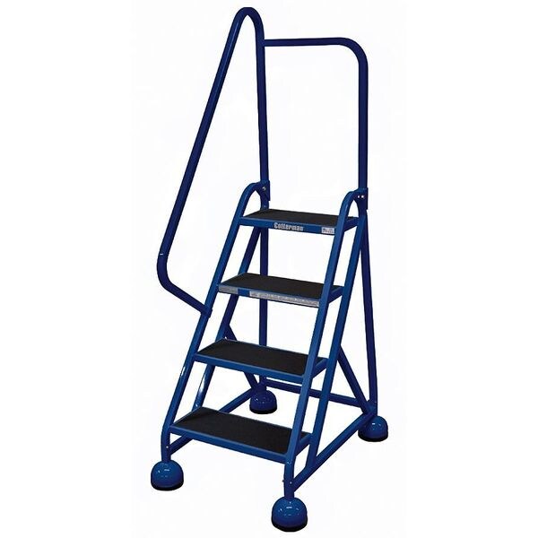 66 in H Steel Rolling Ladder, 4 Steps