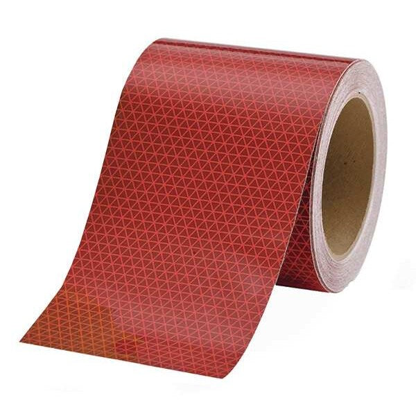 Reflective Tape, W 6 In, Red