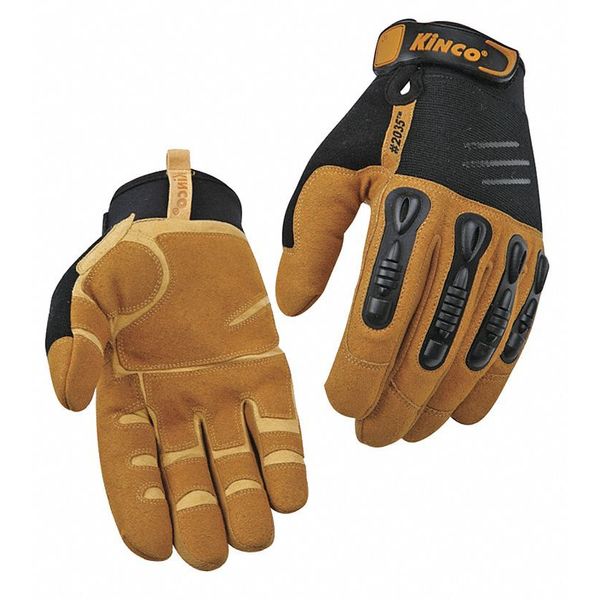 Mechanics Gloves, 2XL, Tan/Brown, Double Layer, MiraX2/Form/Spandex