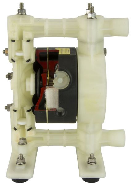 Double Diaphragm Pump, Polypropylene, Air Operated, Santoprene, 15 GPM