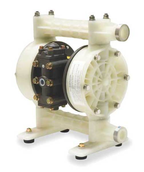 Double Diaphragm Pump, Polypropylene, Air Operated, Santoprene, 28 GPM
