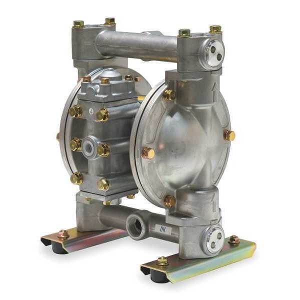 Double Diaphragm Pump, Aluminum, Air Operated, Buna N, 28 GPM