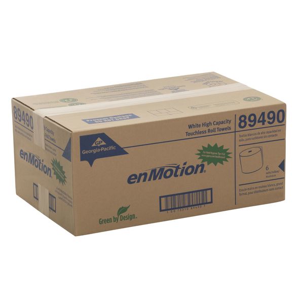 enMotion Hardwound Paper Towels, 1, Continuous Roll, 800 ft, White, 6 PK