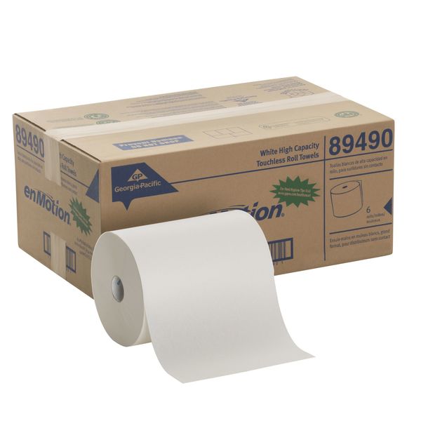 enMotion Hardwound Paper Towels, 1, Continuous Roll, 800 ft, White, 6 PK