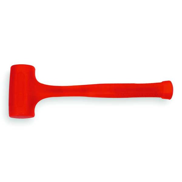 18 oz. Soft Face Dead Blow Hammer. 11 in L, 1 3/4 in Face Dia, Steel, Orange